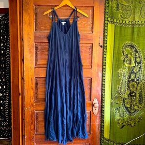 Garnet hill linen maxi dress